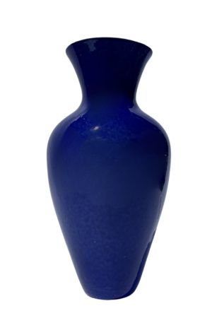 Wazon 33cm ceramiczny szkliwiony kobaltowy
