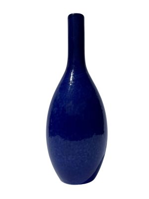 Wazon 36cm ceramiczny szkliwiony kobaltowy