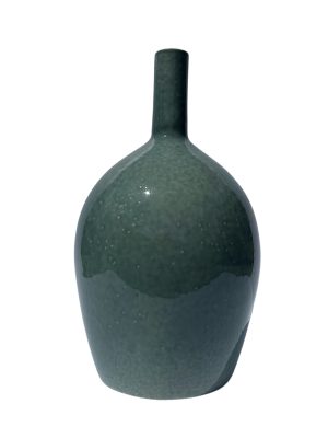 Wazon 28cm ceramiczny szkliwiony szmaragdowy